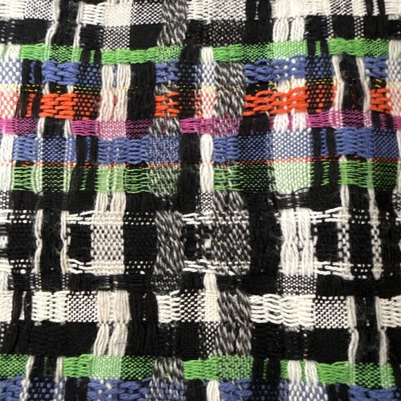 Milly $125 London Tweed Wool Mini Skirt Zipback Elastic Waist Glam Chic Preppy - Picture 10 of 10